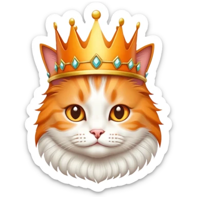 Cat whith crown sticker
