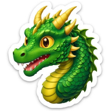 D shaped dragan emoj sticker