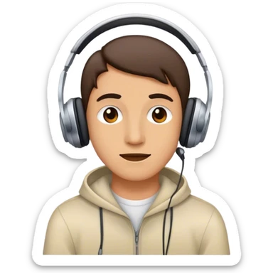 Person listening to music  sticker
