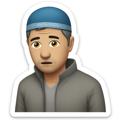 person from Uzbekistan sad sticker