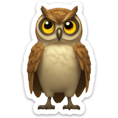 buho musculoso sticker