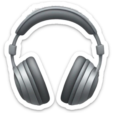 Gray headphones sticker