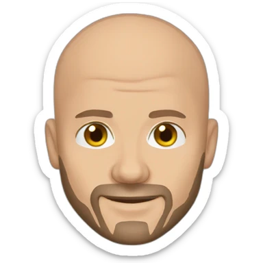 david beckham bald sticker