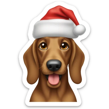 Dackel mit weihnachtspulli sticker