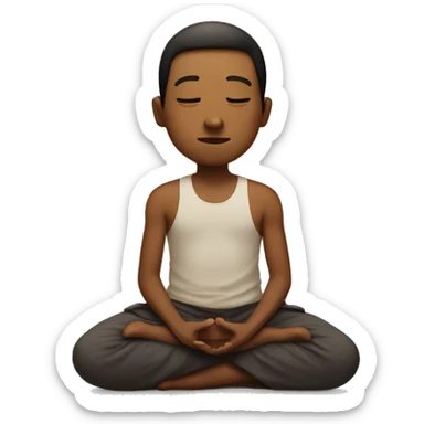Meditation boy sticker