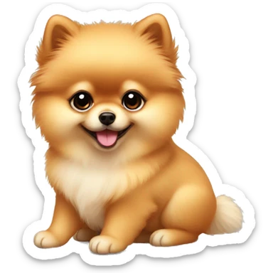 pomeranian cute little baby sticker