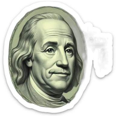 dollars note sticker