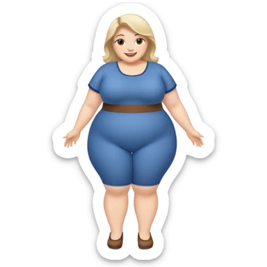 plus size woman, full body sticker