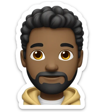 Dad White skin Black and White Hair sticker