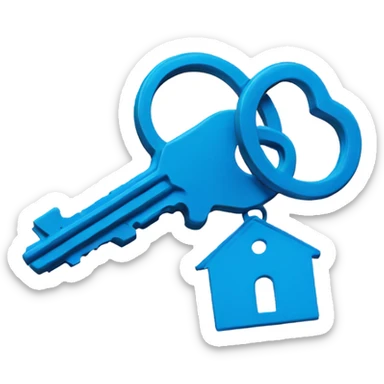 House Key blue sticker