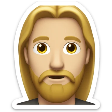 white man with long hair and beard builder sticker