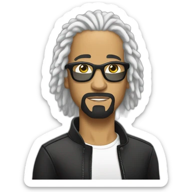 tego calderon bald with a beard sticker