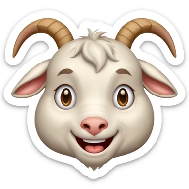 Goat Crying with laughter sticker