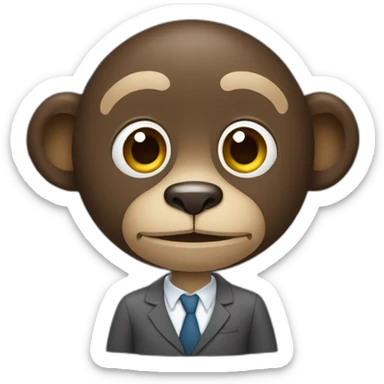 un singe qui dessine sticker