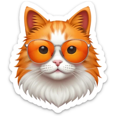 Cat with sunglasses sticker