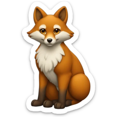 Renard bleu a plusieur queue sticker