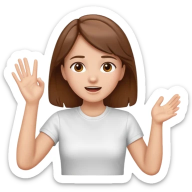 cheering girl whistling and clapping sticker