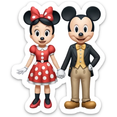 Minnie and Mickey Mouse sticker