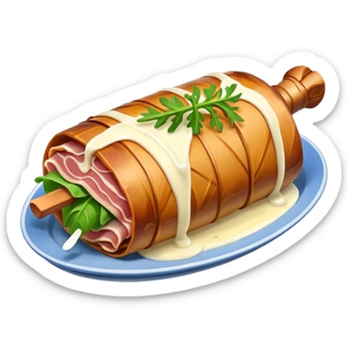 I want a chicory wrapped in ham, with a bechamel sauce over it sticker