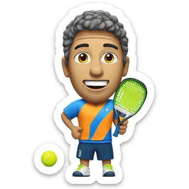 Padel player sticker
