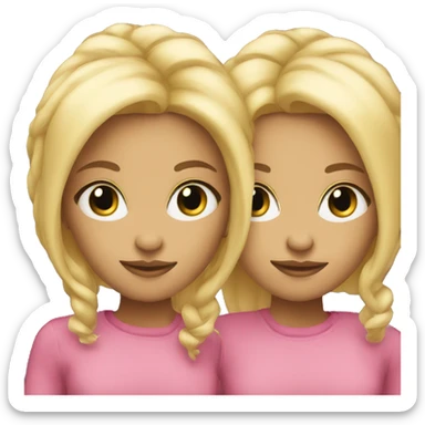 Two blonde twins sticker
