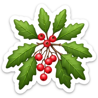 Muérdago navideño sticker