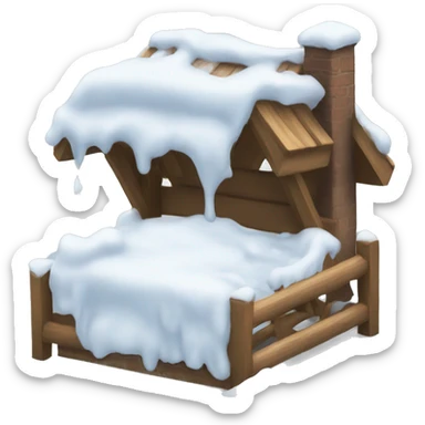 snowy morning  sticker