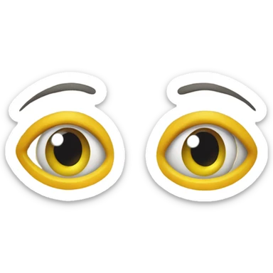 lopsided eyes, crooked teeth,gaps,yellow face sticker