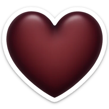 dark red heart sticker
