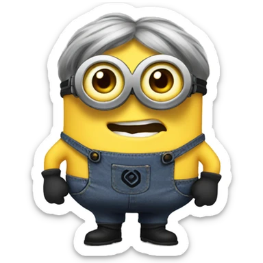 Gay minion character sticker