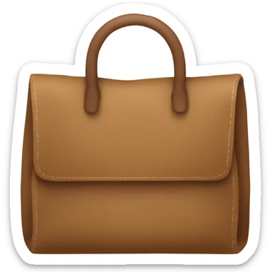 Suede brown bag sticker
