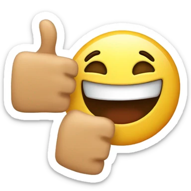 Excited thumbs up sticker