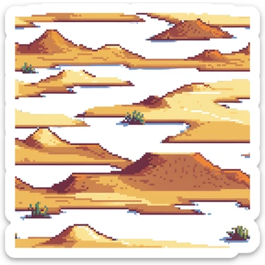 sunny desert landscape with rolling sand dunes sticker