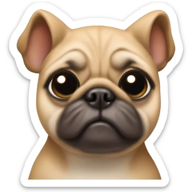 Squirrel pug sticker