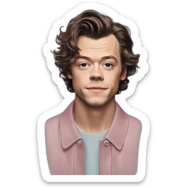 Harry styles in fine line album cover sticker