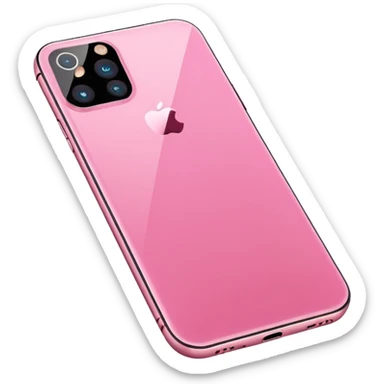 Create me a pink iPhone 17 pro image with the screen in a straight position. png. With one phone not too and it needs to show the front side screen! sticker