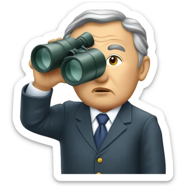 Nazarbayev looks through binoculars sticker