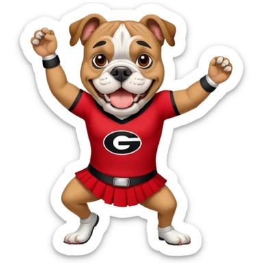 georgia bulldog dancing sticker