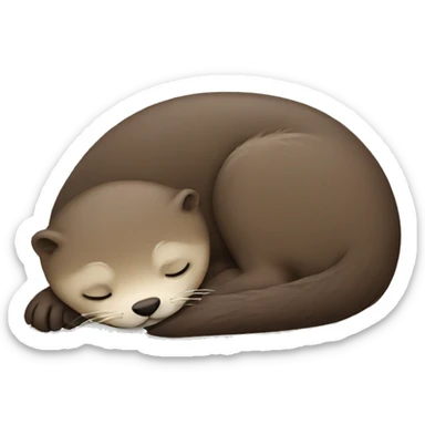 Sleeping otter  sticker