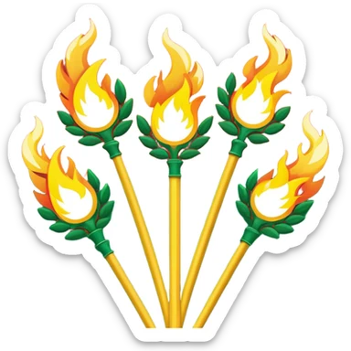 
Laurel Wreaths
Torch Relays
Stadium Flags sticker