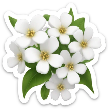 pretty white flowers sticker