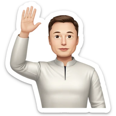 Elon musk doing a roman salute sticker