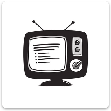 A simple logo for a video image board from the 2000s sticker