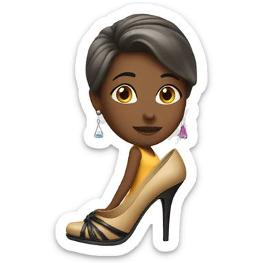 Shoe diva girl sticker