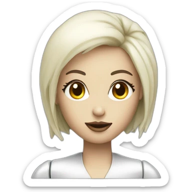 Latex robot women sticker