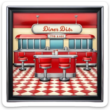 route 66 retro diner sticker