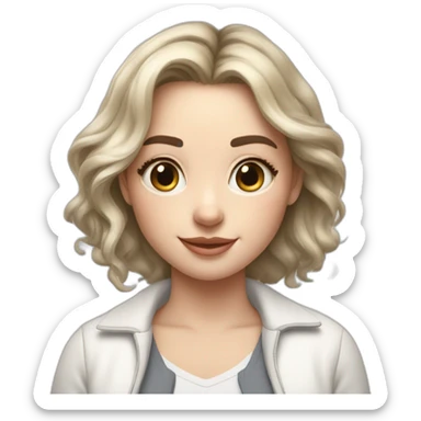 ipad pro 11 and apple pencil happy white woman draw sticker