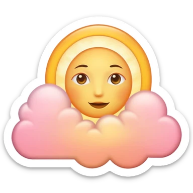 morning sky sunrise, soft pastel colors, glowing sun, gentle clouds sticker
