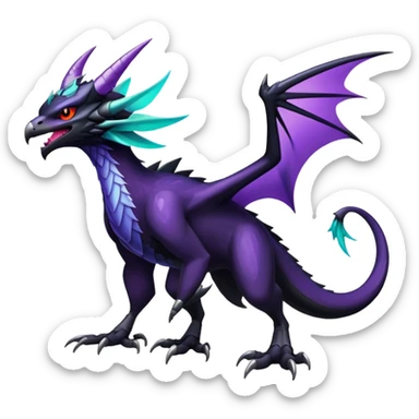 Shiny Dark Nargacuga-Noivern-Hybrid (Full body) sticker