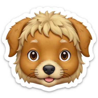 jackapoo (jack ruseel terrier + poodle) cute little kind of crusty dog but super cute, blondeish with cute little snout sticker